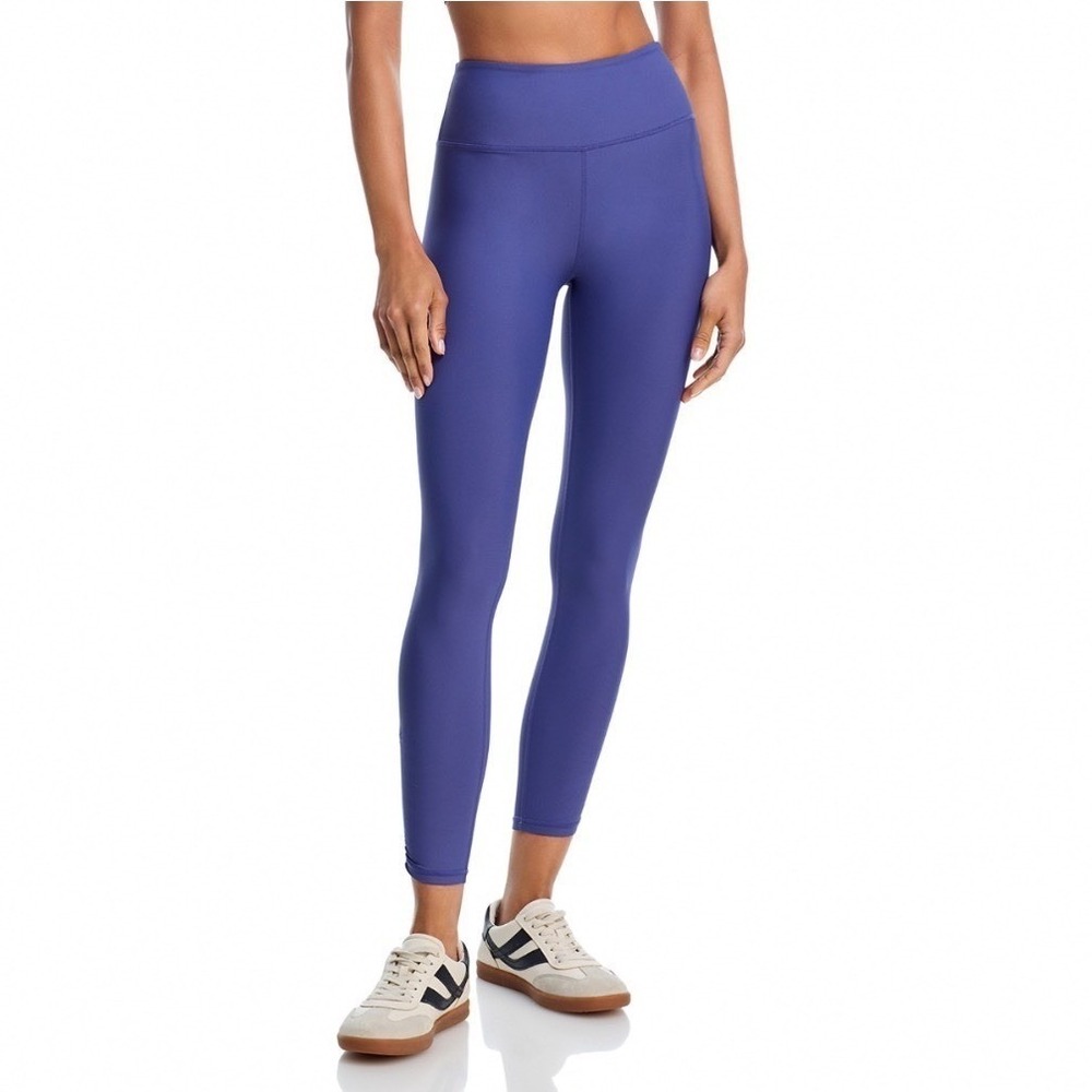 AQUA Athletic Shirred Ankle 7/8 Leggings Blueberry Purple Size XL NEW